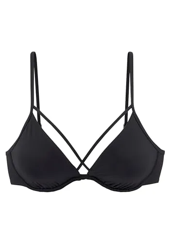 Bügel-Bikini-Top LASCANA "Shora" - Damen Bademode, modisches Bügel-Top aus Recycling-Polyamid mit herausnehmbaren Softcups und verstellbaren Trägern für perfekten Halt und nachhaltigen Tragekomfort.