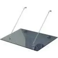 Glasvordach Olymp Grauglas VS-Glas 175 x 90 cm - Elegantes Glasvordach für Ihre Hausfront. Hochwertiges Verbundsicherheitsglas und Edelstahlkomponenten garantieren Stabilität und Langlebigkeit. Ideal für verschiedene Wandtypen und einfach unter einem Neigungswinkel zu montieren.