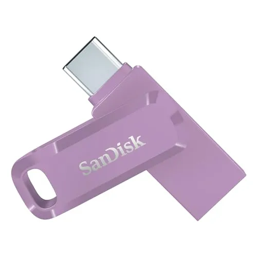 SanDisk 512 GB Ultra Dual Drive Go - USB-Stick mit 2-in-1-Design, beidseitig einsteckbar für einfache Datenübertragung zwischen Smartphones, Tablets und PCs. Blitzschnelle Lesegeschwindigkeiten von bis zu 400 MB/s für effiziente Nutzung.