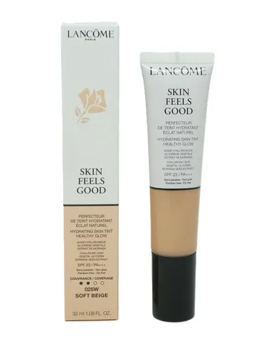 Lancôme Skin Feels Good Feuchtigkeitspflege 025W Soft Beige - Make-up Creme mit 32ml, bietet hydratisierende Pflege für einen strahlenden Teint und ein natürliches Finish.