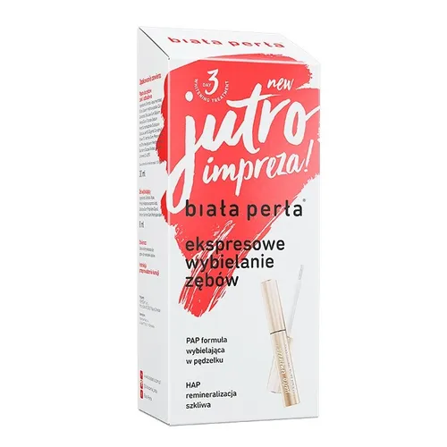 Biała Perła Jutro impreza! zestaw do wybielania zębów w domu pasta 8588003659880