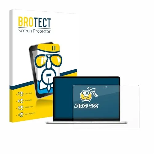 BROTECT Schutzglas Folie für Apple MacBook Pro Retina 13" 2014 Panzer Schutzfolie Glas [Extrem Kratzfest 9H, Anti-Fingerprint, Ultra-Transparent]