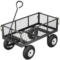 Sekey Bollerwagen Gartenwagen Titan 001 – 300 KG Tragkraft - Schubkarren, 3-in-1 Bollerwagen mit stabilen Gummi Luftreifen und rostfreier Bauweise für vielseitige Nutzung im Garten.