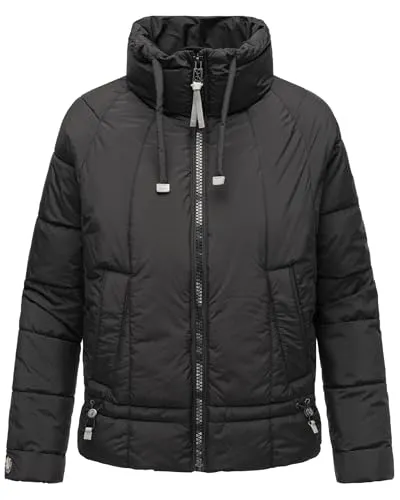 Navahoo Damen Steppjacke Oversized mit Fledermausärmeln - Funktionsjacke mit wasser- und windabweisenden Eigenschaften, ideal für die Übergangszeit. Bequeme Oversize-Passform und praktische Taschen sorgen für Stil und Funktionalität.