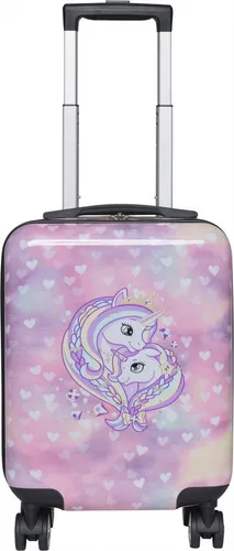 Beckmann Kinderkoffer Unicorn Princess Purple - Robuster Hartschalenkoffer für Kinder im Unicorn-Design, ideal als Handgepäck. Mit 4 drehbaren Doppelrollen und 5 Jahren Garantie für sorgenfreies Reisen!