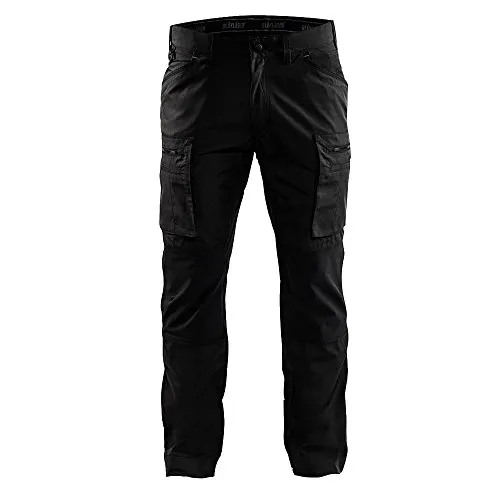 Blaklader 14591845 Service Hose, Schwarz, Größe C52 - Arbeitshose aus leichtem, schnelltrocknendem Material mit Stretcheinsätzen für optimale Bewegungsfreiheit. Ideal für Innen- und Außeneinsätze, mit praktischen Taschen für Werkzeug und Handy.