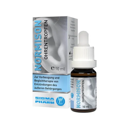 Normison Ohrentropfen 10 ML - Effektive Linderung bei Ohrenschmerzen - Arzneimittel zur Schmerzlinderung und Behandlung von Ohrentzündungen, für schnelle Erleichterung und wohltuende Wirkung.