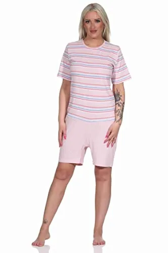 Normann Care Damen Pflegeoverall Kurzarm mit Reißverschluss in Ringeloptik, Größe:S, Farbe:rosa - Praktischer Pflegeoverall mit diagonalem Reißverschluss für einfachen Zugang. Weit geschnitten für Komfort und Bewegungsfreiheit. 100 % Baumwolle, waschbar bis 60 Grad, ideal für pflegebedürftige Menschen.