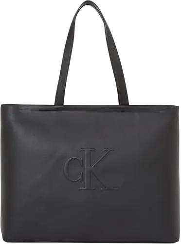 Calvin Klein Jeans Sculpted Shopper Tasche 41 cm schwarz - Stylische Handtasche mit großzügigem Platzangebot, perfekt für den täglichen Gebrauch und trendige Akzente.