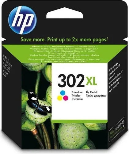 Original HP F6U67AE / 302XL Druckkopfpatrone color - Druckerpatronen für brillante Farben, High-Capacity mit 330 Seiten für HP DeskJet 1110, ideal für hohe Druckvolumen