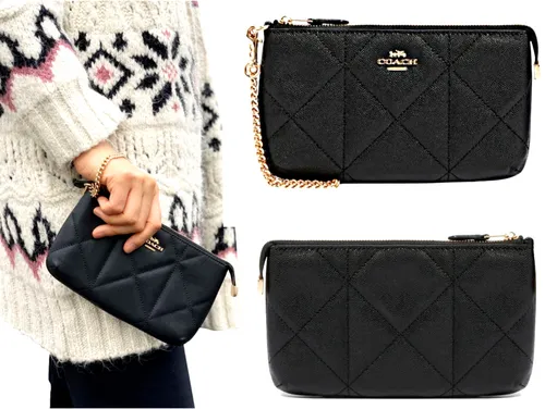 COACH Wristlet Leather Bag - Elegante Handtasche für Damen - Damentaschen mit hochwertigem Leder, Reißverschluss und Innenfächern für optimale Organisation. Perfekt für Business, Freizeit oder besondere Anlässe.