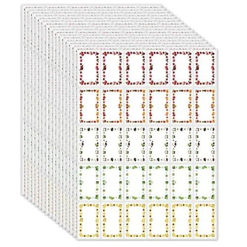 Marmeladen Etiketten Selbstklebend 510 STK Marmelade Aufkleber Etiketten Marmeladengläser Klebeetiketten zum Beschriften 50 x 30mm