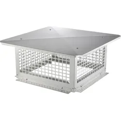 VEVOR Kaminhaube Schornsteinabdeckung - Aschesauger mit robuster Edelstahl 304 Konstruktion, windbeständig und einfach zu montieren, schützt Ihren Schornstein vor Verstopfungen und Witterungseinflüssen.