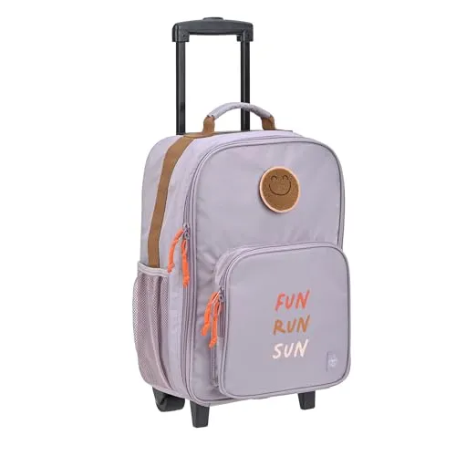 LÄSSIG Kinderkoffer Trolley - Wasserabweisender Handgepäck Trolley in Lilac, leicht und robust mit großem Hauptfach und Teleskopstange