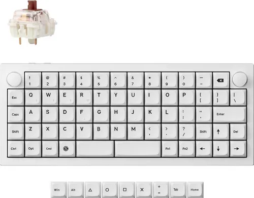 Keychron Q15 Max QMK Kabelloss Mechanische Tastatur Weiß, Hot-Swap, RGB LED, QWERTY US Layout Q15M-P3