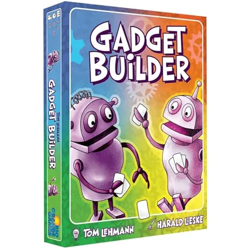 Rio Grande Games: Gadget Builder – Strategie-Kartenspiel, Rennen um Ihre Hand zu leeren, Spielkarten zum Bauen von Roboter-Gadgets, Familienfeier, ab 14 Jahren, 2-5 Spieler