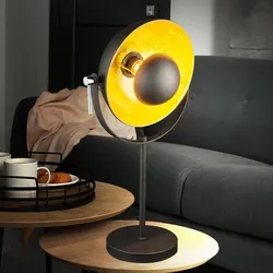 Schreib Tisch Lampe Arbeits Zimmer Schein Werfer Decken Fluter Leuchte Gold verstellbar