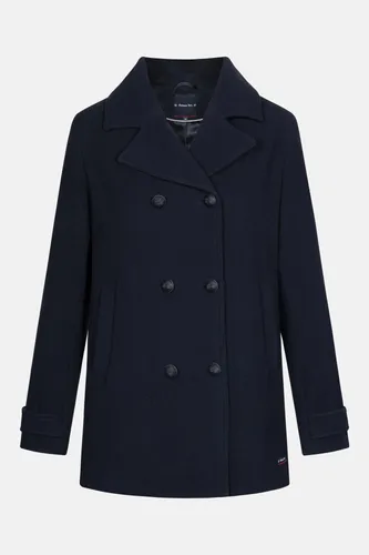Armor Lux Cabanjacke Damen, Dunkelblau - Übergangsjacke aus 100% Wolle, ideal für den modischen Look in der Übergangszeit, mit klassischem Knopfverschluss und normaler Passform.