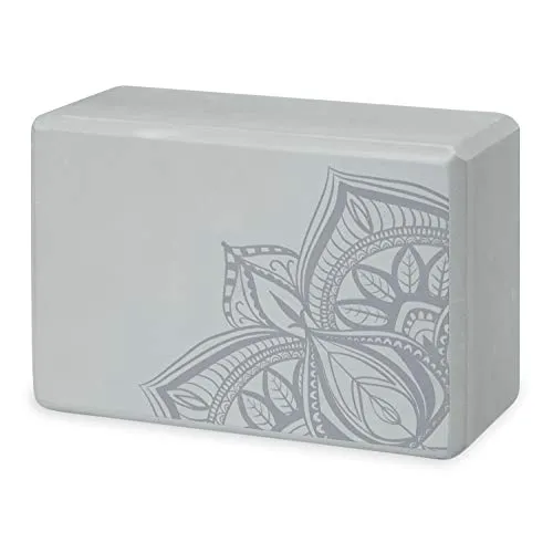 Gaiam Yoga-Block – stützender latexfreier Eva-Schaum, weiche rutschfeste Oberfläche für Yoga, Pilates, Meditation (Schlachtschiff-Punkt)