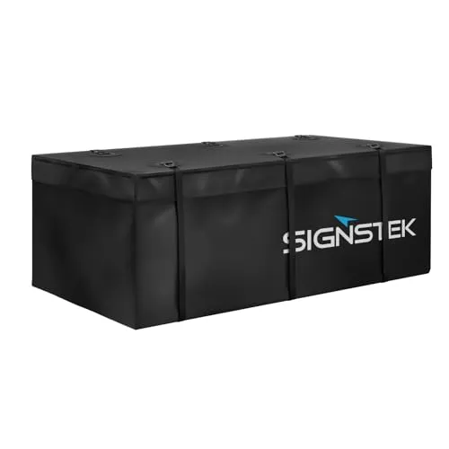 Signstek Heckbox für Anhängerkupplung - 417 L wasserdichte Gepäcktasche - Transportsysteme mit 417 L Fassungsvermögen, aus robustem 500 D PVC, ideal für Familienausflüge und Outdoor-Abenteuer, schützt Ihr Gepäck vor den Elementen.