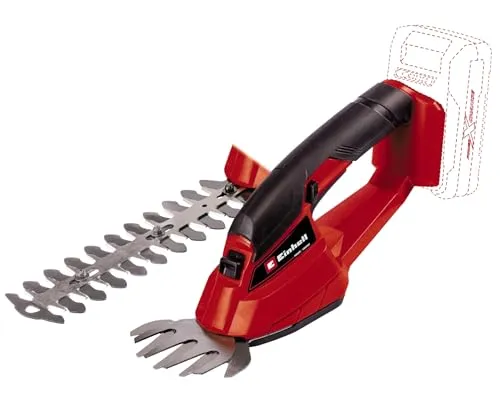 Einhell GC-CG 18 Li - Solo Akku-Gras- und Strauchschere, leistungsstark mit werkzeuglosem Messerwechsel und Softgrip für optimalen Komfort