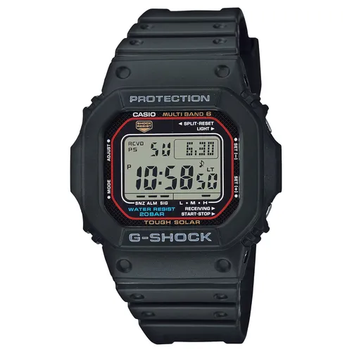 Casio G-Shock GW-M5610U-1ER Herren Solar Funkuhr - Sportliche Armbanduhr mit Solarbetrieb, stoßfest und wasserdicht bis 200 m, ideal für Outdoor-Aktivitäten und den täglichen Gebrauch.