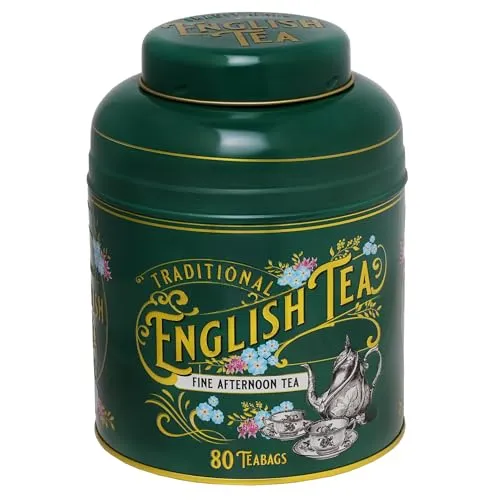 New English Teas Teedose im viktorianischen Stil, mit 80 Teebeuteln