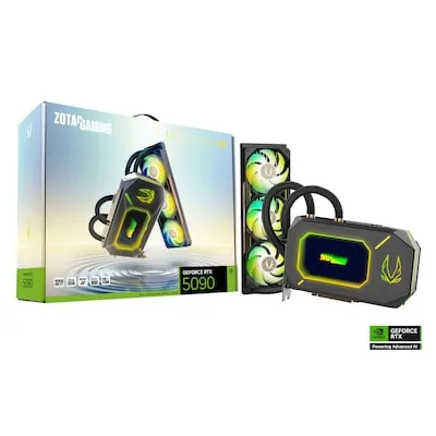 ZOTAC GAMING GeForce RTX 5090 ARCTICSTORM AIO - Grafikkarten mit 32.768 MB GDDR7, ideal für Gaming-Enthusiasten mit fortschrittlicher Kühlung und beeindruckender Leistung.
