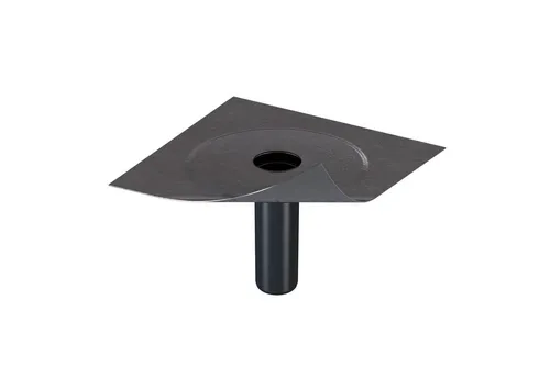 Klöber Flavent KF 6501 Dachdurchführung - Dachdurchführung für Flachdächer, DN 70 Bitumen-Anschluss, bruchsicherer Laubfang für optimale Entwässerung und langlebige Dachkonstruktionen.