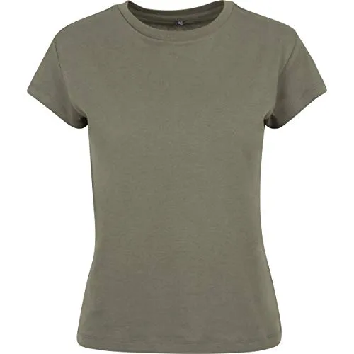 Build Your Brand Damen BY052-Ladies Box Tee T-Shirt, Olive, L