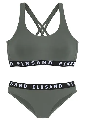 ELBSAND Bustier-Bikini - 36C/D - Bikini-Sets für Damen, mit Bindegürtel für perfekten Halt und ärmellosem Design für einen stylishen Sommerlook.