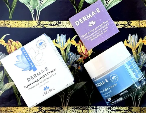 Derma E Hydrating Night Cream Hyaluronic Acid & Green Tea 56g