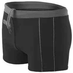 Aquarti Badehose Aquarti Herren Badehose Kurz mit Kontrastpaspel grau|schwarz 3XL