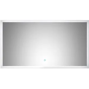 Posseik LED Spiegel 120x65 cm mit Touch Bedienung - Badspiegel mit modernem Touch-Design, 32 Watt und 2772 Lumen für warmweißes Licht – perfektes Ambiente für Ihr Badezimmer!