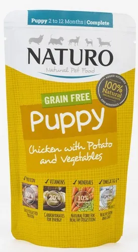 Naturo Mini | Hundeportion 150g - Welpen-Hühnchen mit Kartoffeln und Gemüse 150g