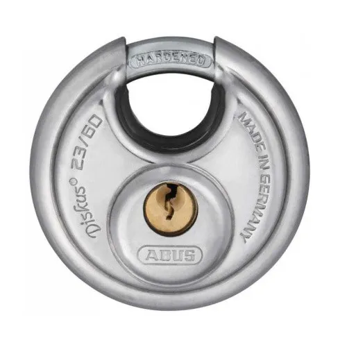 ABUS Diskus 26 Vorhängeschloss - Edelstahl-Vorhängeschloss mit Schließzwang, ideal für zusätzliche Sicherheit. Robuste Bauweise und verschiedenschließend, perfekt für Garten- und Garagentore.