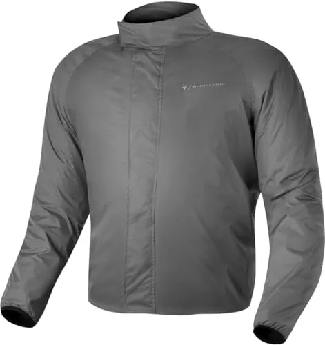 SHIMA RAINSHELL Herren Regenajacke | Wasserdichte Jacke | Regenbekleidung Wasserdicht mit Tragetasche (Grau, S)