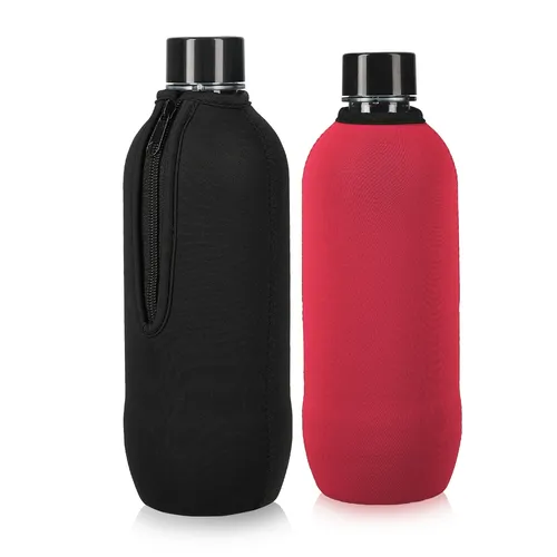 2x Schutzhülle für SodaStream Crystal Glasflasche Neopren Hülle Flaschen Kühler
