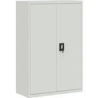 vidaXL Aktenschrank 90x40x140cm Grau - Regale: Stabiler Stahl-Aktenschrank mit 3 verstellbaren Einlegeböden für optimalen Stauraum und einfaches Design, ideal für jedes Büro.