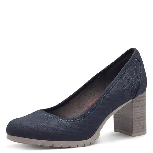 s.Oliver Damen Pumps mit Blockabsatz Elegant, Blau (Navy), 41 EU