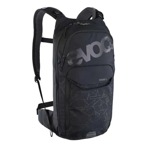 EVOC STAGE 6 Backpack - Fahrradrucksack mit BRACE LINK Schultergurten und AIR FLOW CONTACT SYSTEM für optimalen Tragekomfort und Rückenbelüftung, leicht und kompakt, ideal für Mountainbiker.