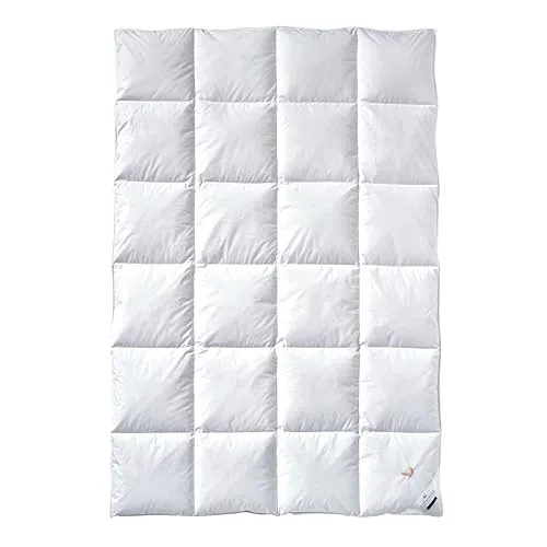 Billerbeck Daunendecke E04 Gold Edition - 155 x 220 cm Winterbettdecke - Bettdecken mit echten Daunen, allergikerfreundlich und waschbar bei 60 Grad, ideal für optimalen Schlafkomfort in der kalten Jahreszeit.