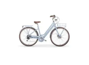 MBM Elektro-Citybike LA RUE 2.0, matt sky - E-Bike mit leichtem Design und vollintegriertem Akku für einen eleganten Look, perfekt für die Stadt und entspannte Ausflüge.
