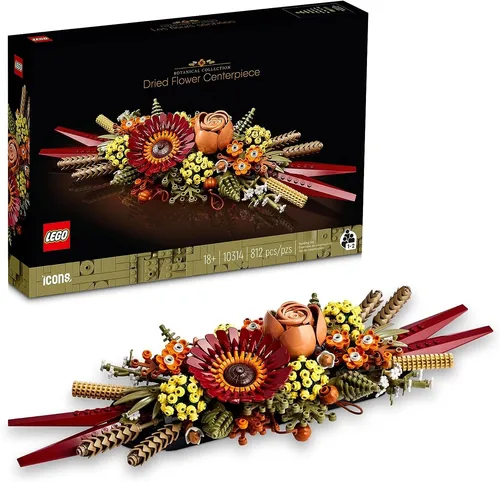 LEGO Icons 10314 Trockenblumen Kunstpflanzen-Set für Erwachsene, Valentinstagsdekoration, kreative Geschenkidee (812 Stück)