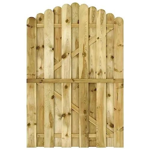 vidaXL Kiefer Imprägniert Gartentor 100x150cm – Rustikales Holztor für deinen Garten - Flügeltore aus kesseldruckimprägniertem Kiefernholz, witterungs- und fäulnisbeständig, ideal für einen stabilen und charmanten Eingang zu deinem Garten.