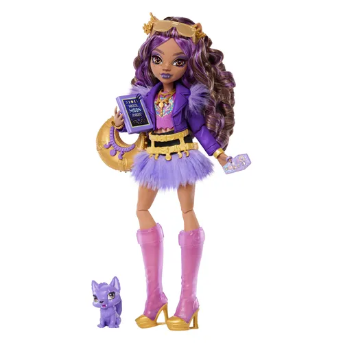 Mattel Monster High Clawdeen Puppe – Modepuppe für kreative Abenteuer - Entdecke die Clawdeen Wolf-Puppe mit ihrem modischen Outfit und 7 Zubehörteilen. Ideal für fantasievolles Spielen drinnen und draußen, für Kinder ab 4 Jahren.