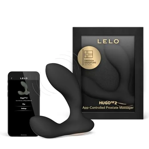 LELO HUGO 2 Prostata Vibrator mit Bluetooth-App - Sexspielzeug für Männer mit 10 Lusteinstellungen und leistungsstarken Motoren, ideal für gezielte Prostata-Stimulation und endloses Vergnügen.