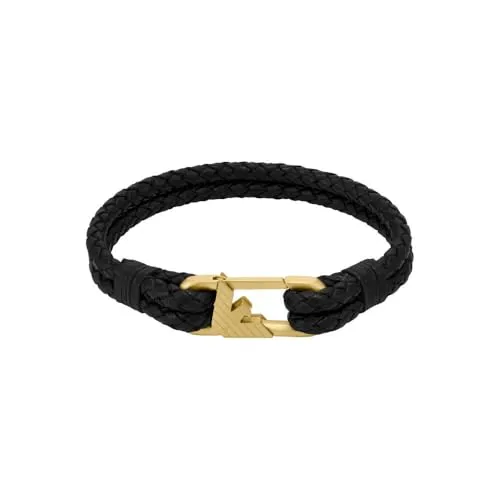 Emporio Armani Herrenarmband aus Edelstahl oder Leder mit Gliederverschluss