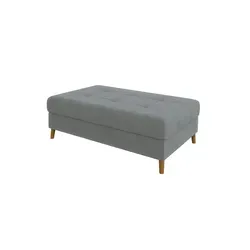 S-Style Möbel Polsterhocker Leif - Polsterhocker im skandinavischen Stil, aus hochwertigem Boucle-Stoff mit Wellenfederung. Ideal als zusätzliche Sitzgelegenheit oder Schlafplatz für Gäste.