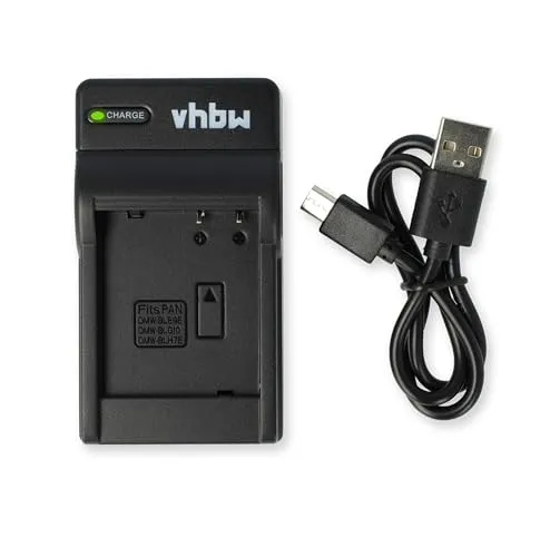 vhbw USB Ladegerät kompatibel mit Panasonic Lumix DMC-TZ202 Kamera Camcorder/Akku - Ladeschale, Ladeanzeige, 8,4 V